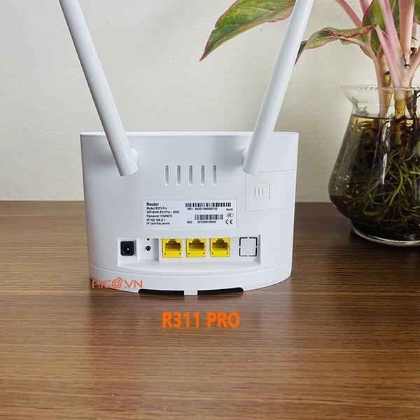 Bộ Phát Wifi 3G 4G CPE R311 Pro- 300Mb 3 Cổng LAN, Hỗ Trợ 16 Thiết Bị Chuyên Lắp Xe Khách, Văn Phòng