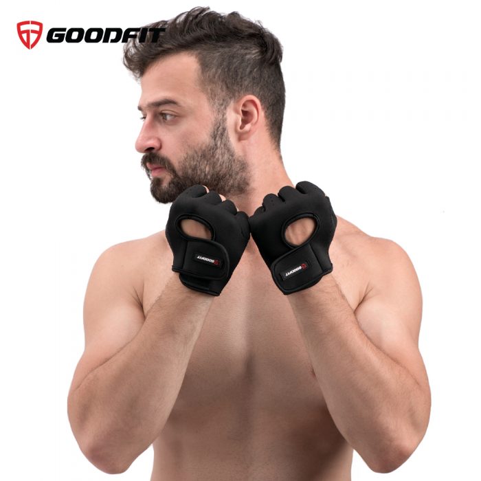 Găng tay nửa ngón tập gym, găng tay thể thao nam nữ thoáng khí GoodFit GF202G