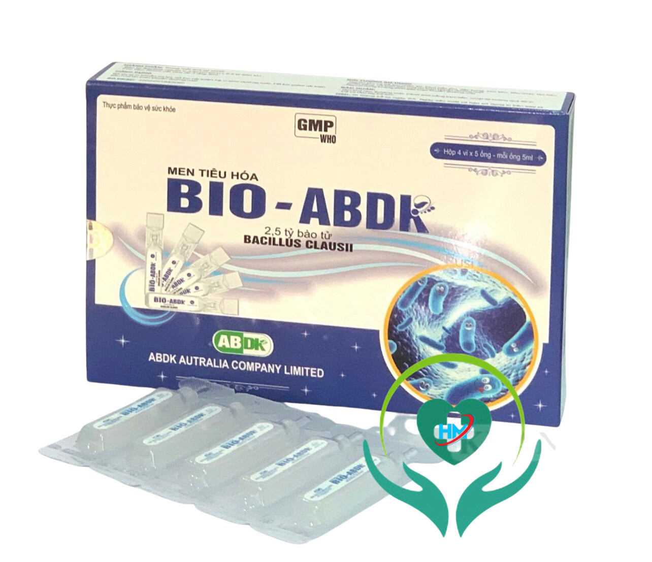 Men Tiêu Hóa BIO - ABDK Hộp 20 ống - Giúp cân bằng hệ vi sinh đường ruột trong trường hợp loạn khuẩn đường ruột, Lisse
