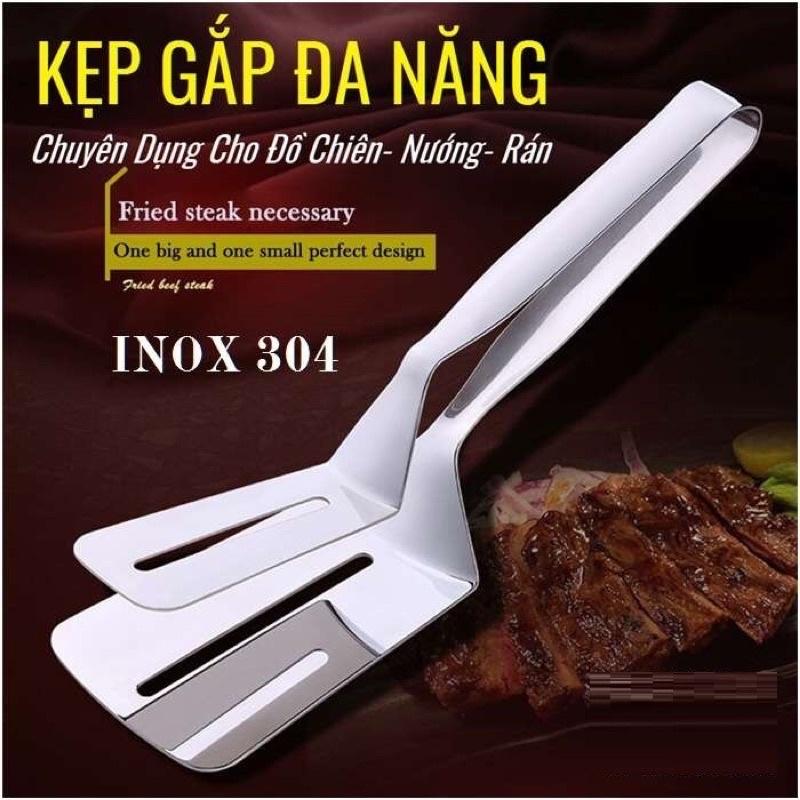 Kẹp Inox Gắp Nóng Thức Ăn, Xẻng Gắp Thức Ăn