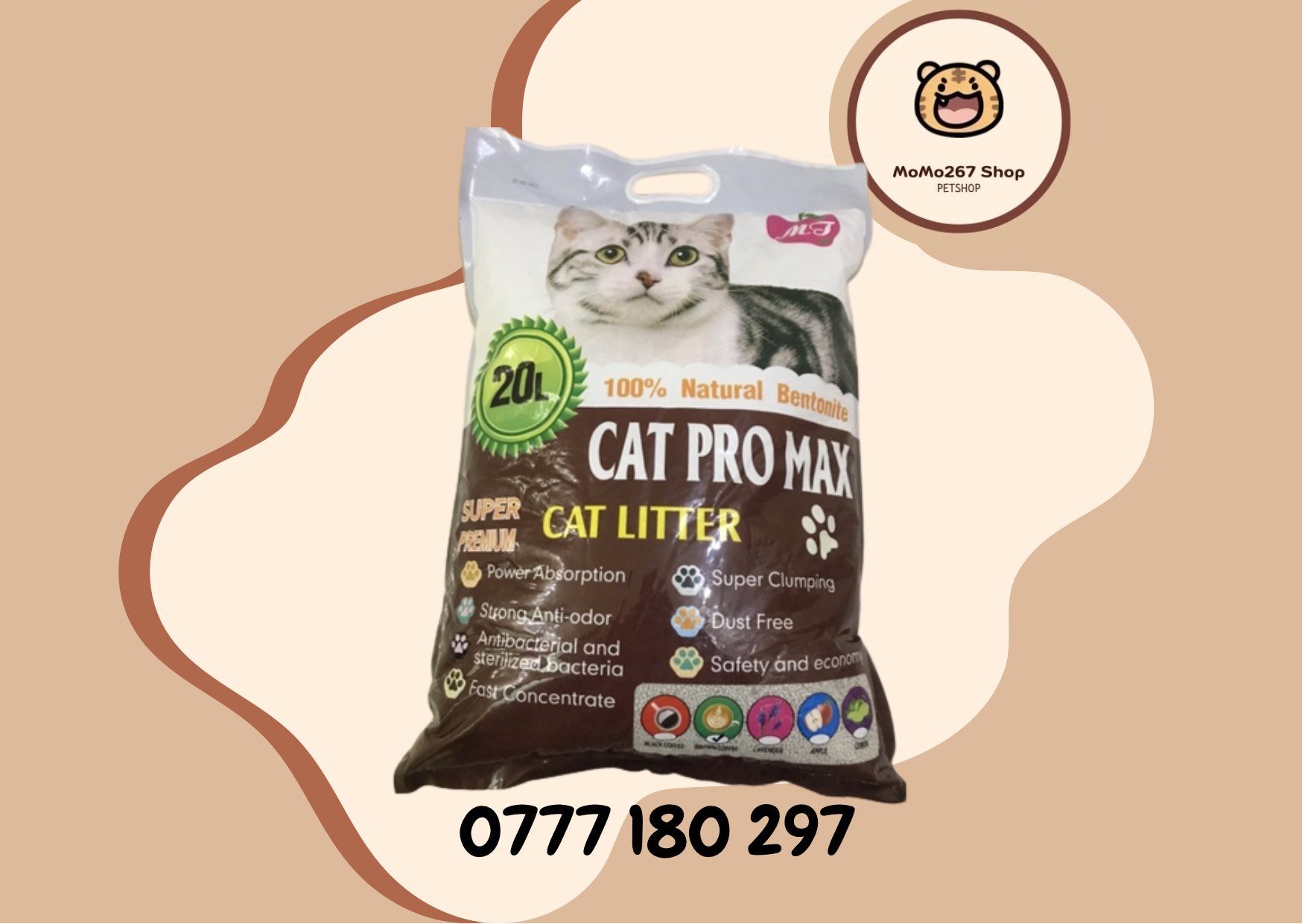 Cát vệ sinh mèo CAT PRO MAX 20 lít