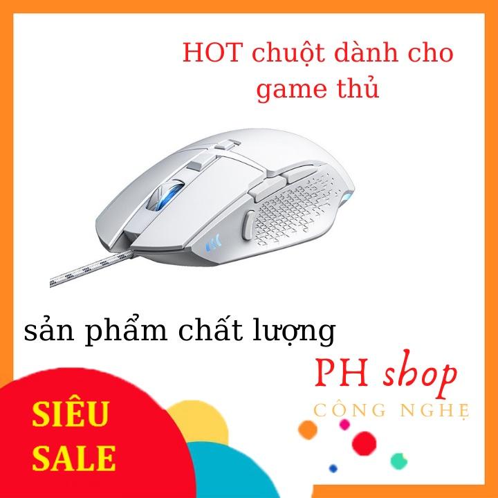 Chuột chơi game inphic W28 có dây hỗ trợ điều chỉnh lên đến 4800DPI dùng cho game thủ, Văn Phòng