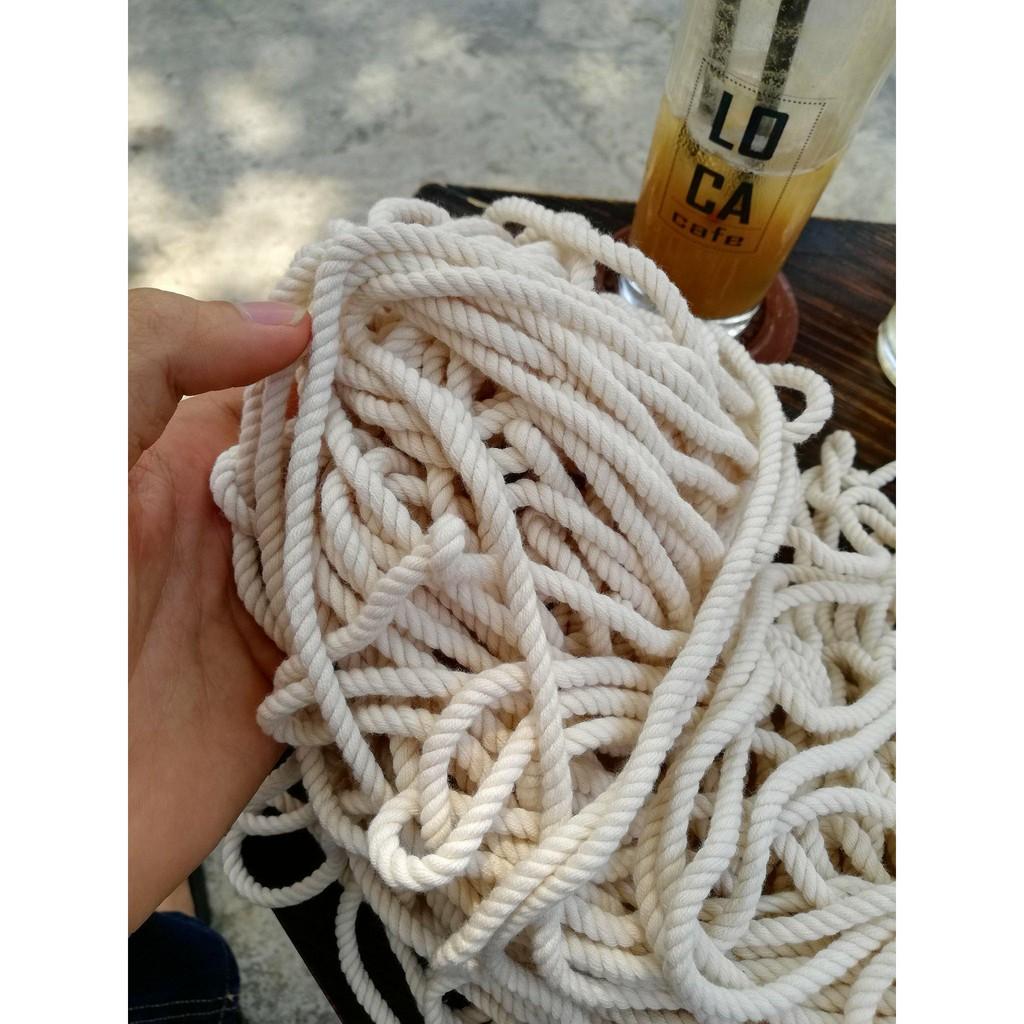 Dây Macrame xoắn 5mm màu ngà 1.5kg