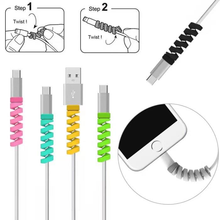 Phụ Kiện Bảo Vệ Đầu Dây Cáp Sạc Silicon Đơn Giản Tiện Dụng