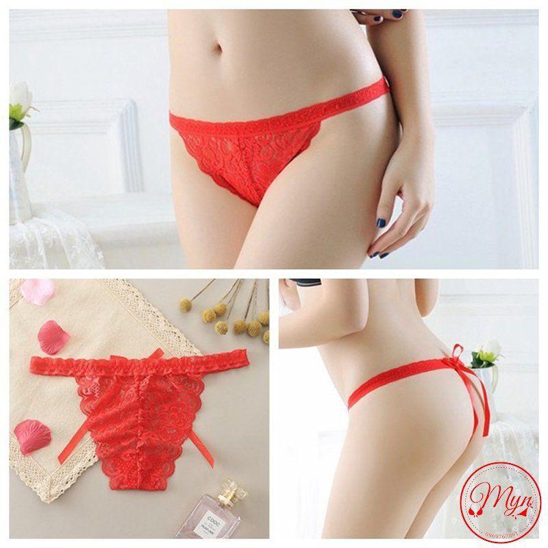 QUẦN LÓT LỌT KHE REN BUỘC NƠ