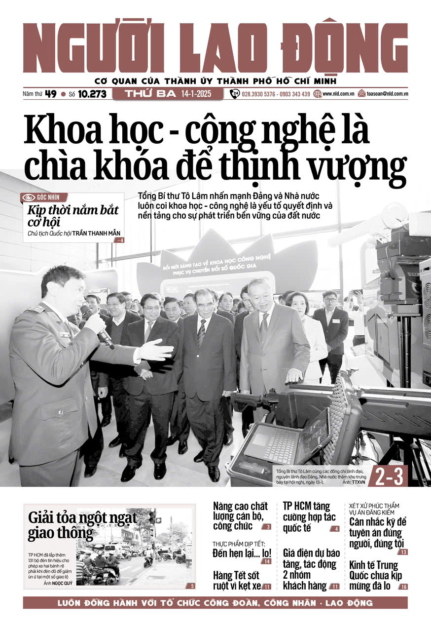Nhật báo Người Lao Động từ ngày 13-01-2025 đến 19-01-2025