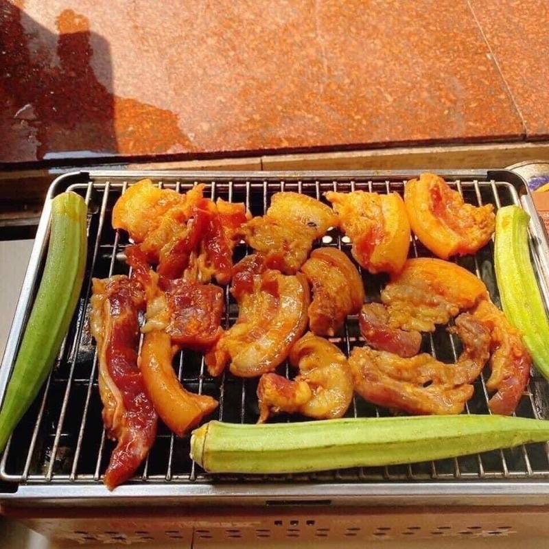 Ba rọi heo rừng ướp sa tế nướng thơm ngon - 500g