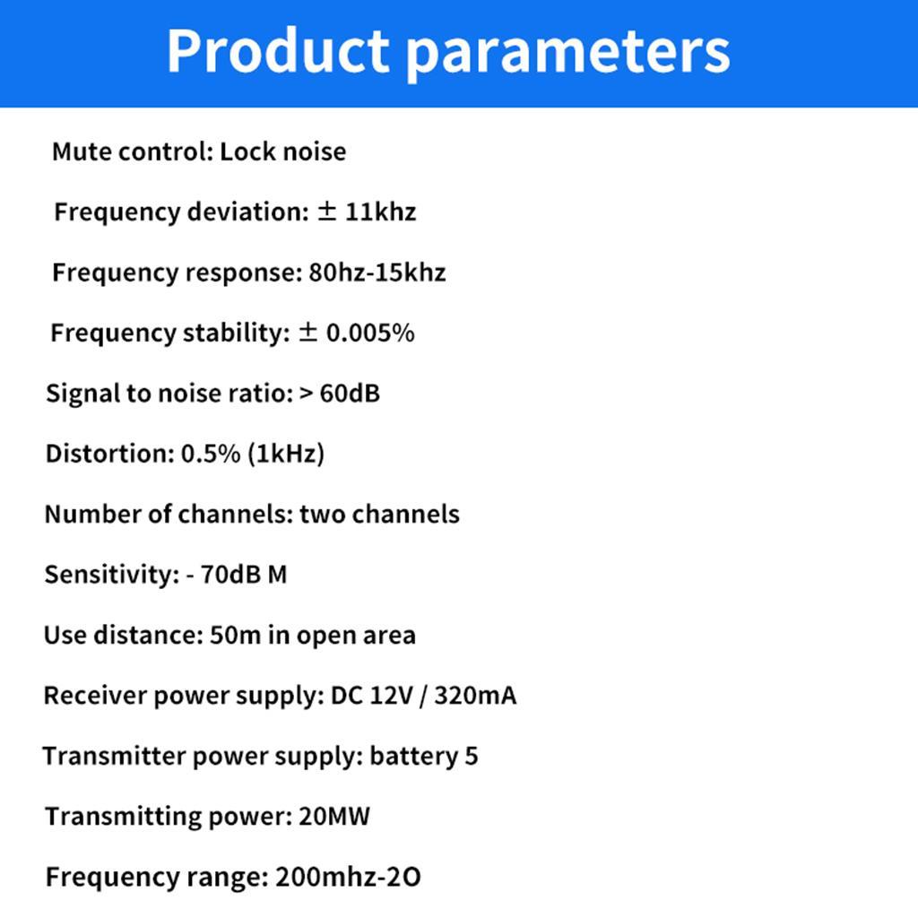Wireless Microphone System with  LED Screen Display Head Wear