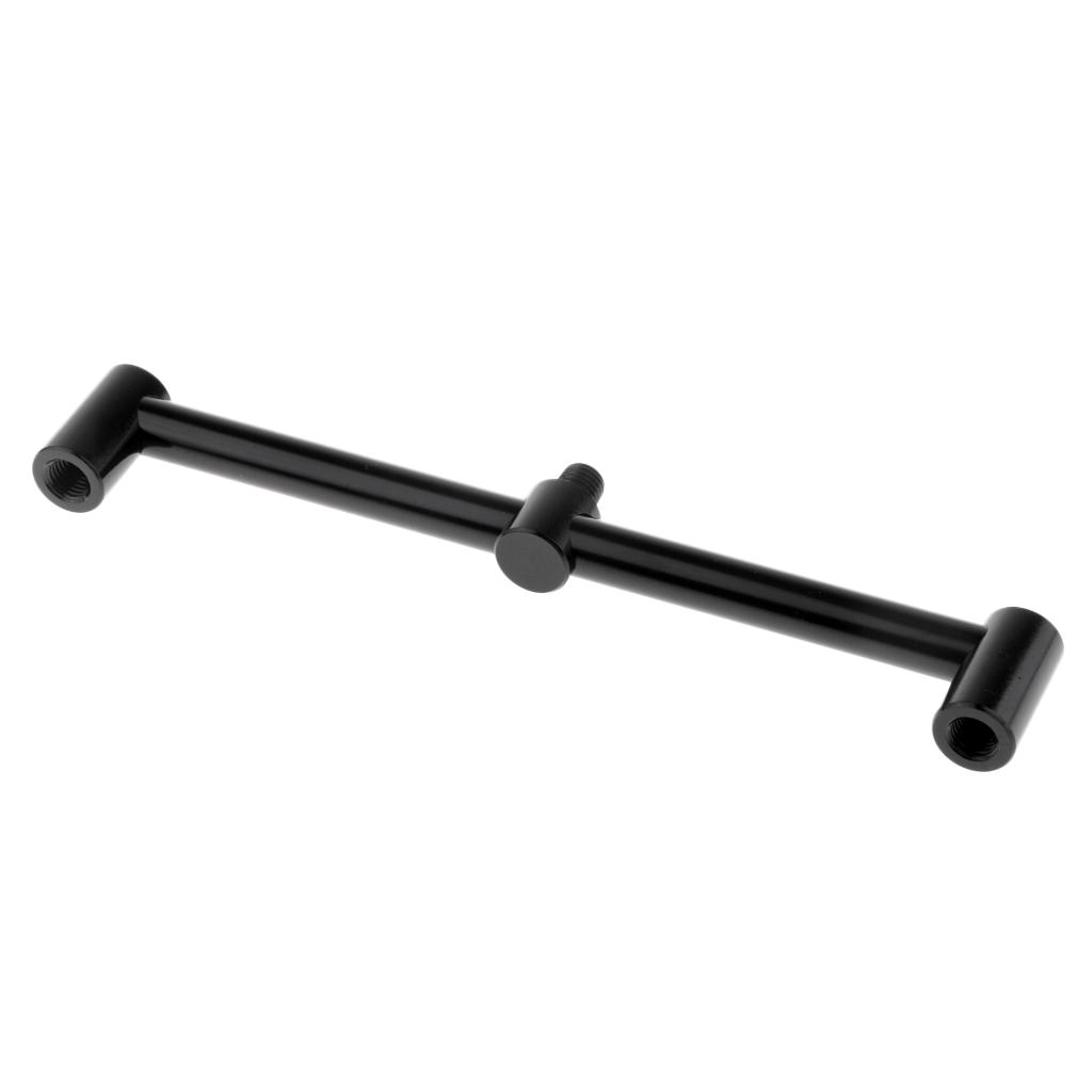 Carp Fishing Buzz Bar Rod Pod Holder Buzzer Bar for 2 Rods Black 20cm