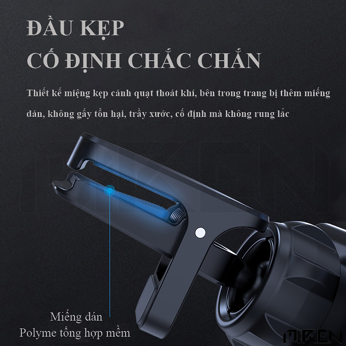 Giá Đỡ Điện Thoại Ô Tô Xe Hơi Gắn Trên Cánh Quạt Điều Hòa - Khóa Thông Minh - Xoay 360 Độ - Tiện Lợi - Hàng Chính Hãng 