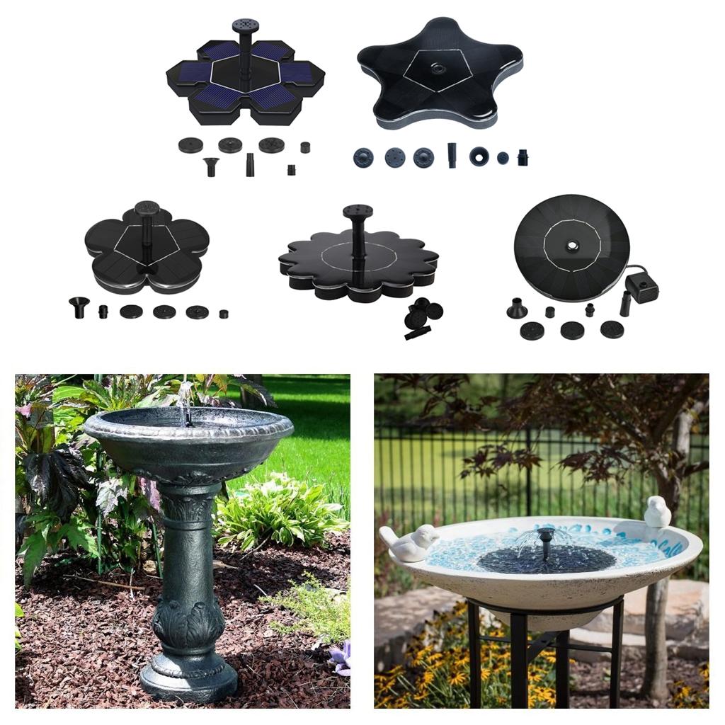 Solar Panel Powered Submersible Fountain Garden Pond Water Pump