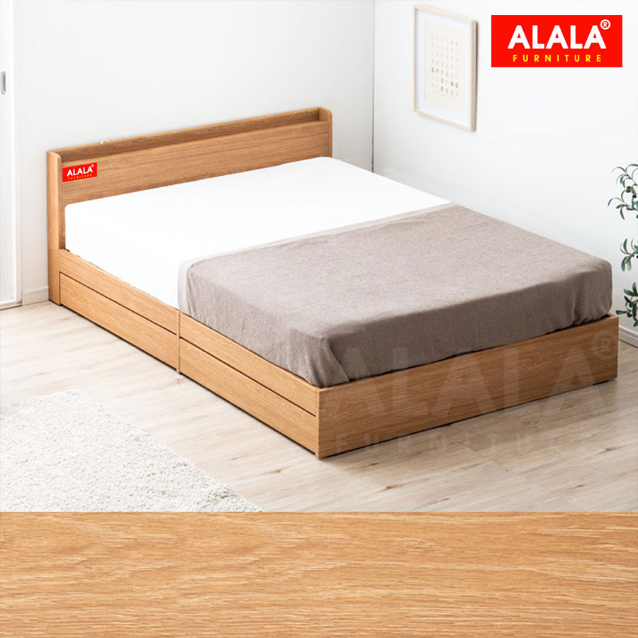 Hình ảnh Giường ngủ ALALA27 + 2 hộc kéo / Miễn phí vận chuyển và lắp đặt/ Đổi trả 30 ngày/ Sản phẩm được bảo hành 5 năm từ thương hiệu ALALA/ Chịu lực 700kg