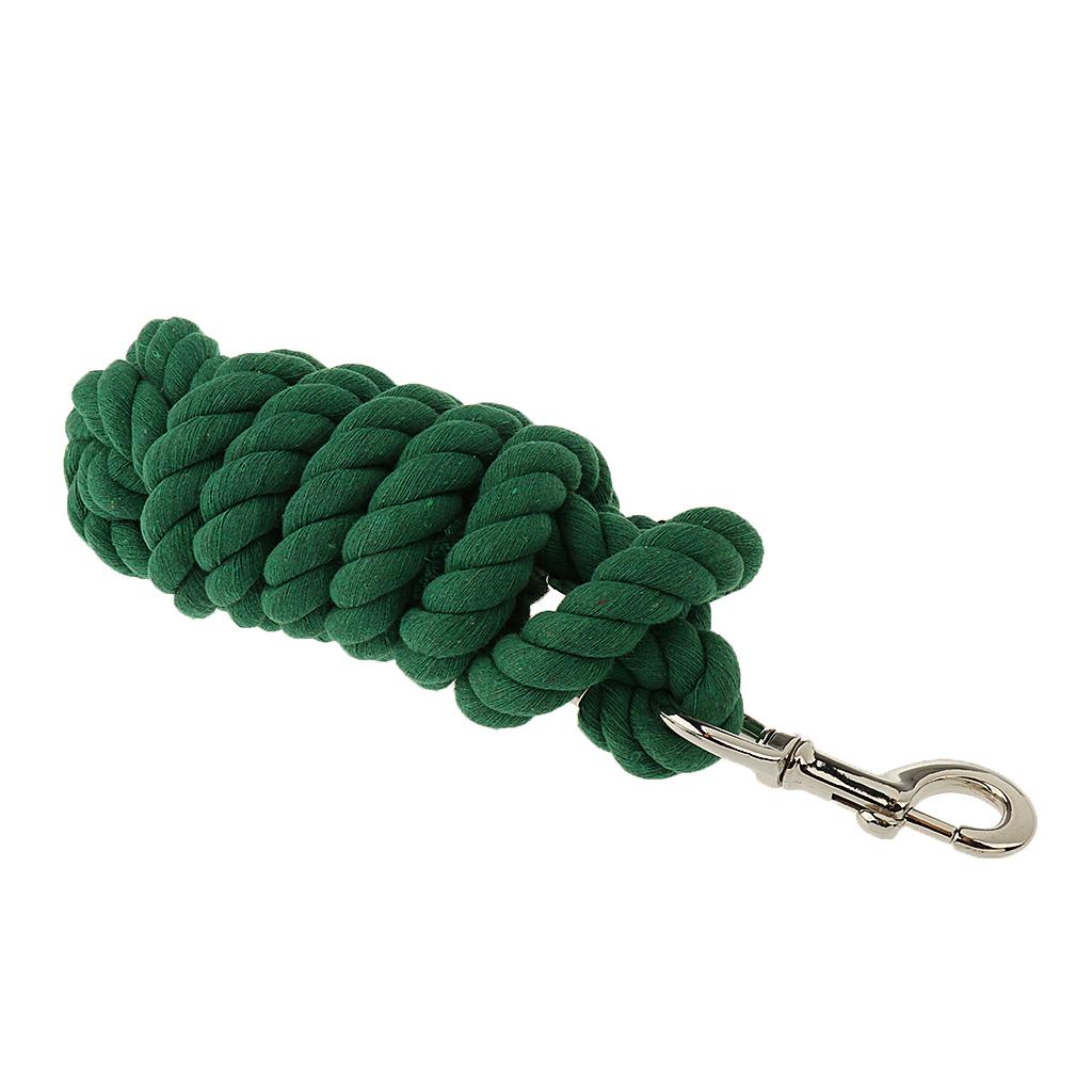 Horse Lead Ropes Halters Cotton Weave Rein Green