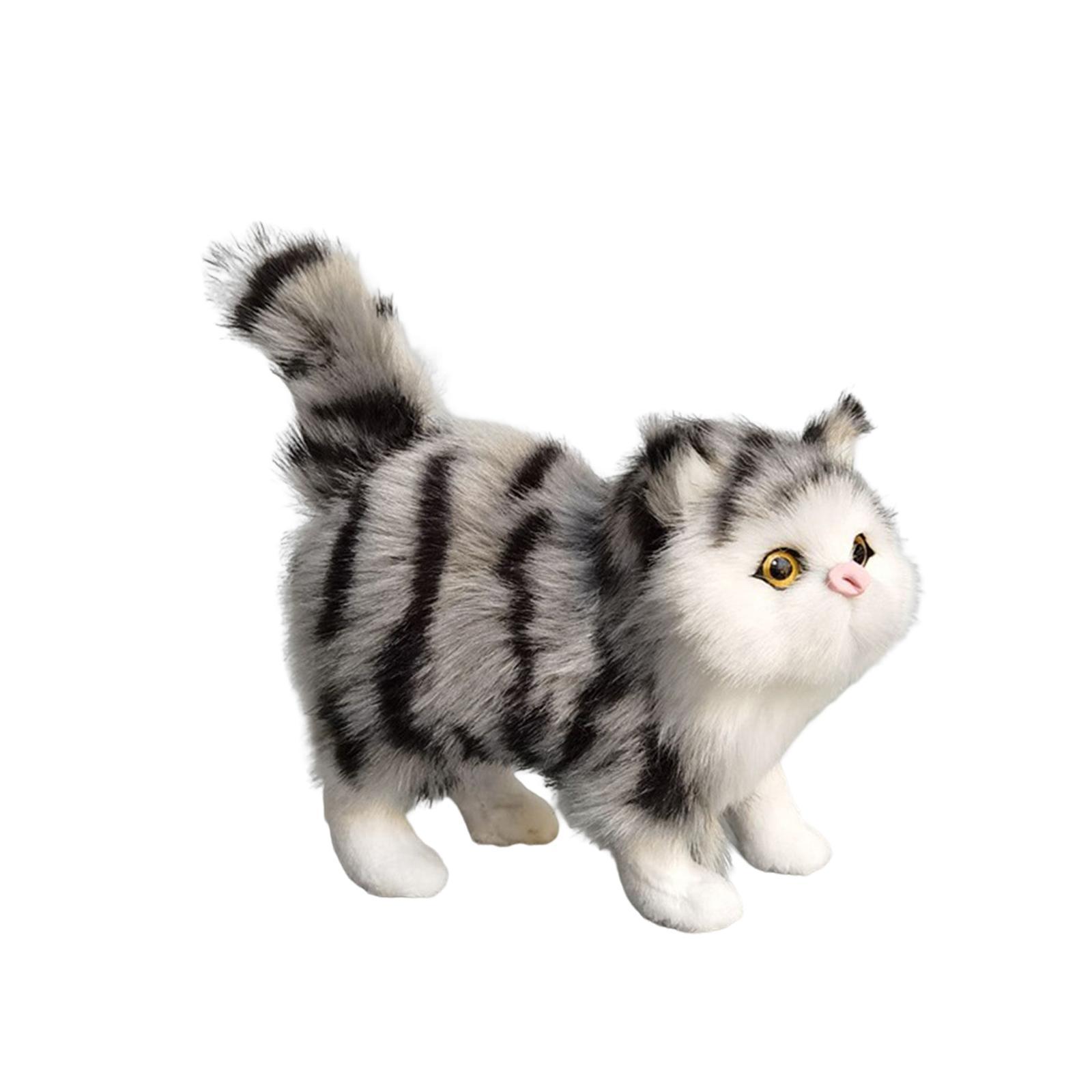 Miniature Simulation Cat Figures Birthday Gift for Dollhouse Desktop