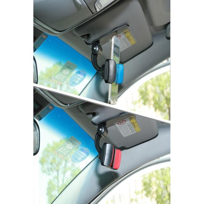 Giá đỡ điện thoại kẹp vào tấm chống nắng trên ô tô