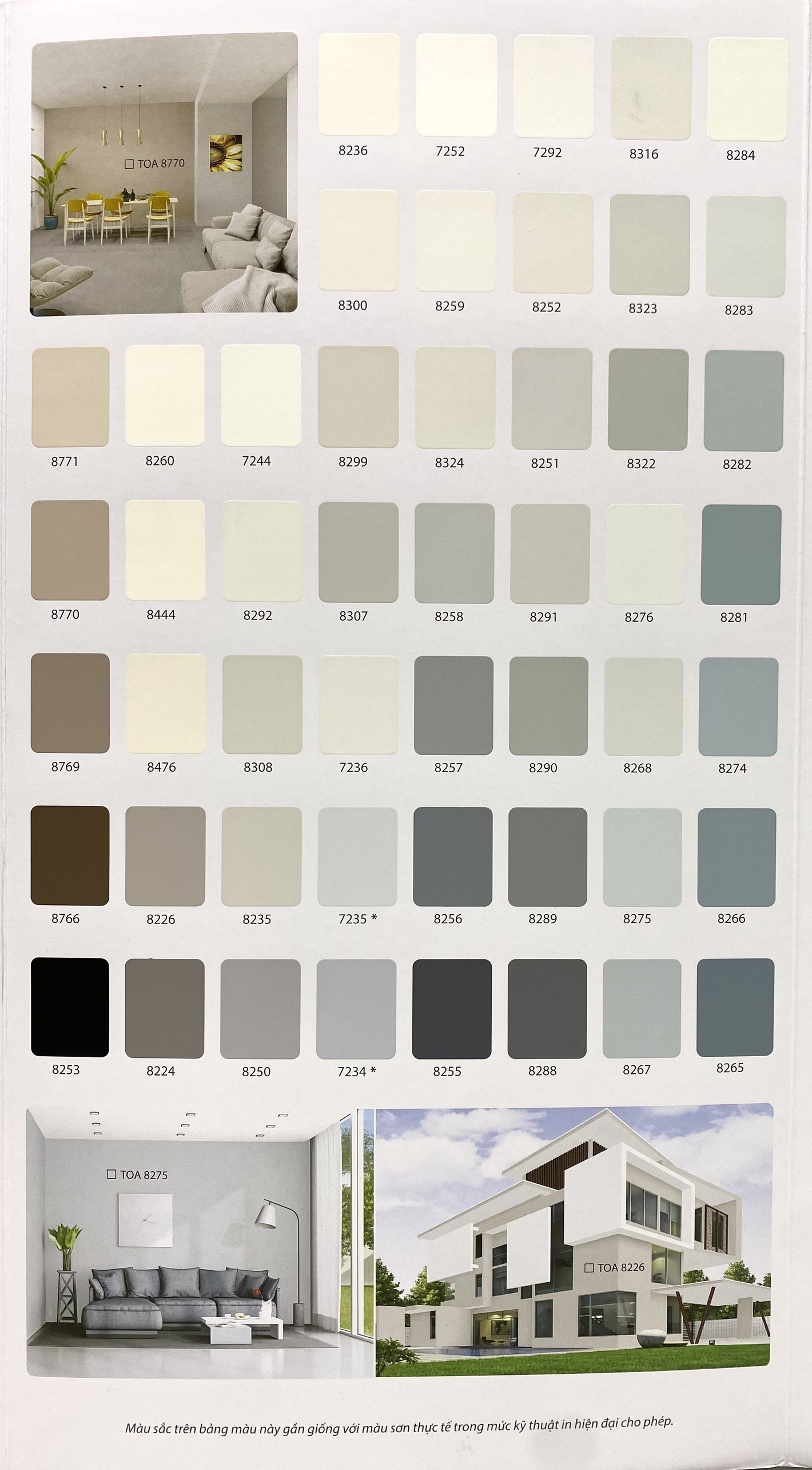 Sơn nước Toa 4 Season Top Silk dễ lau chùi nội thất màu xanh da trời 7411 _18L