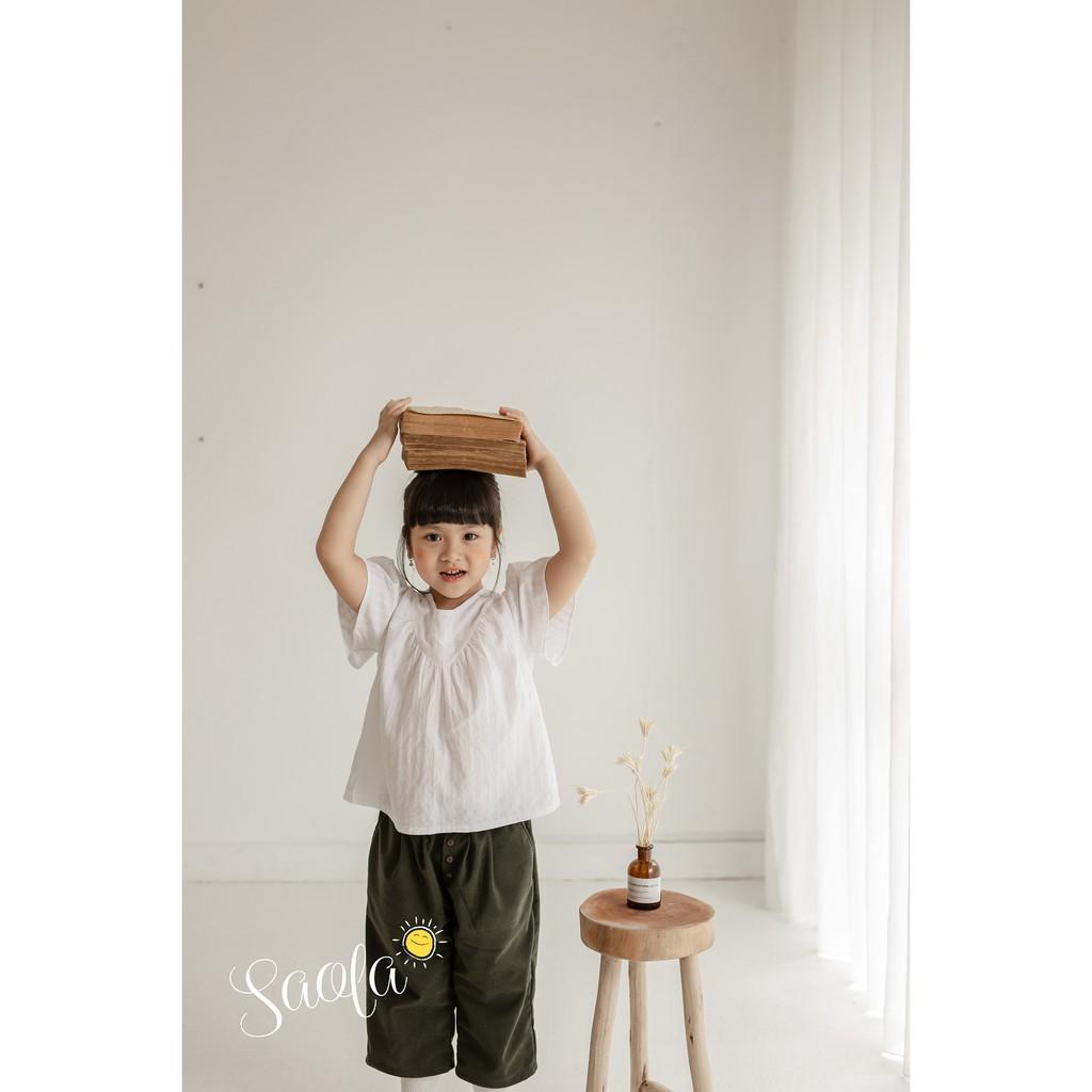 Quần Baggy Chất Liệu Nhung Tăm Cao Cấp Phong Cách Ulzzang Cho Bé Gái - ULA PANTS - PCD001 &amp; PCD002 - SAOLA KIDS CLOTHING