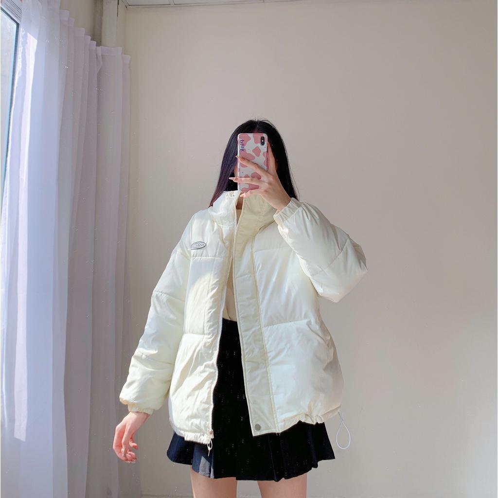 Áo khoác phao GOODBOY trắng kem form rộng ulzzang - Made by Fiin