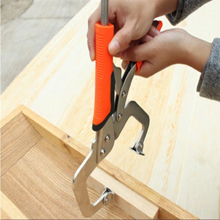 Kìm chết miệng vuông. Cảo kẹp gỗ chữ C vam kẹp nhanh cường lực,Kìm bấm chết loại tốt
