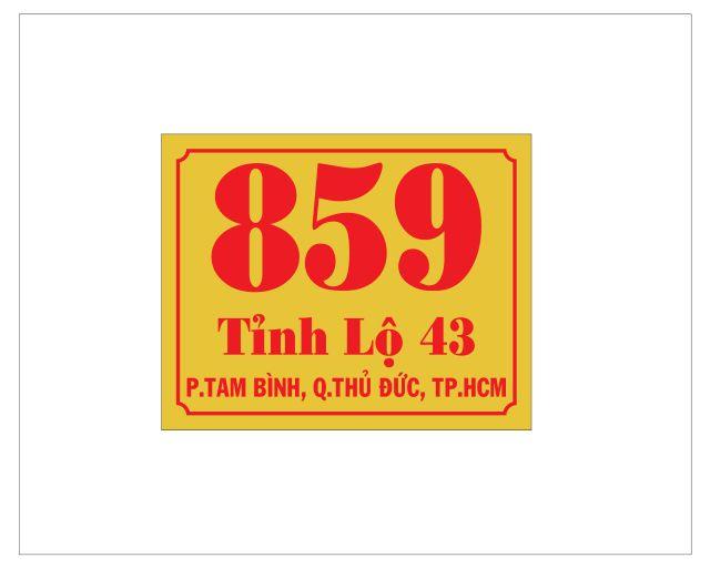 Bảng số nhà mica 2li in decal dán mặt sau + tặng kèm keo xốp 2 mặt để dán_có 2 kích thước