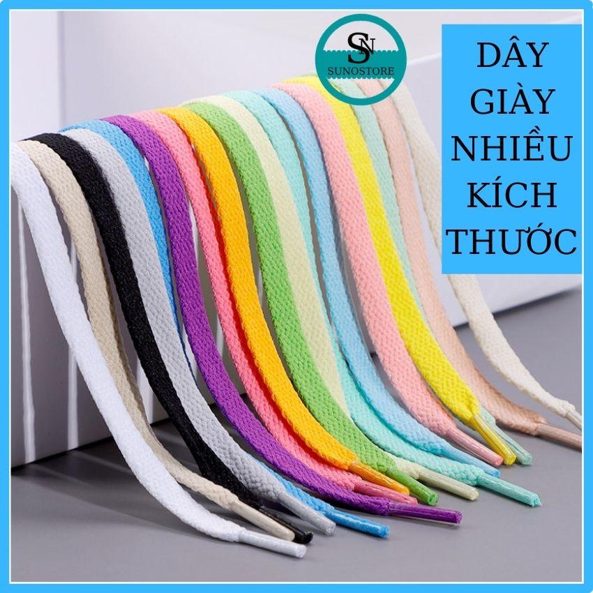 Dây Giày Thể Thao Bản Dẹt Nhiều Kích Thước Loại Đẹp Nhiều Màu Phù Hợp 99% Các Loại Giày DG03