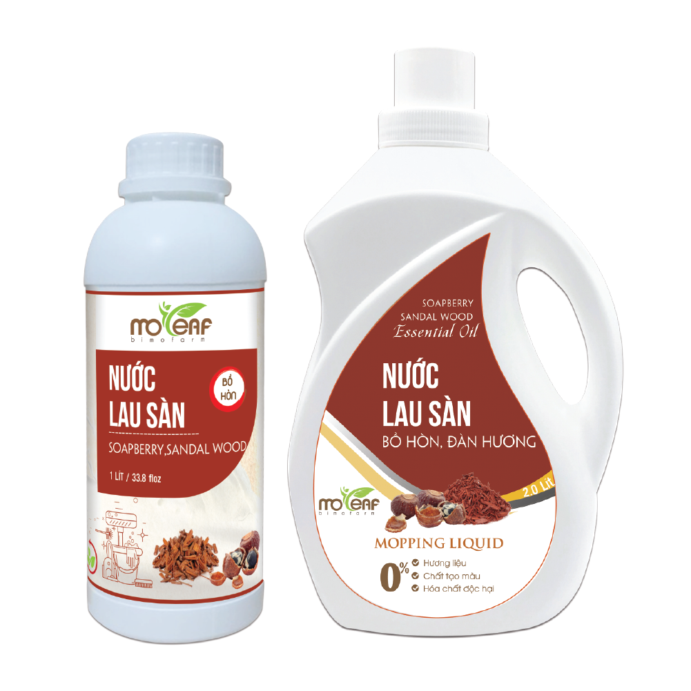 Nước lau sàn Hữu cơ Moleaf đuổi muỗi tinh dầu Gỗ Đàn Hương 4000ml