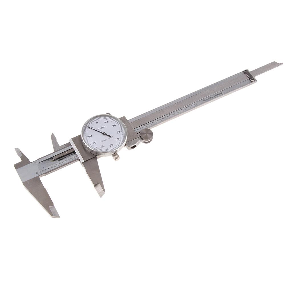 Stainless Steel Dial Caliper Vernier Gauge Micrometer Measure 0-6''