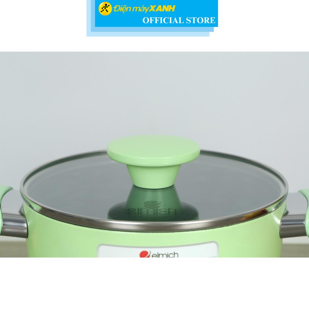 Nồi nhôm chống dính nắp kính 18 cm Elmich EL-5113AO18 - Hàng Chính Hãng