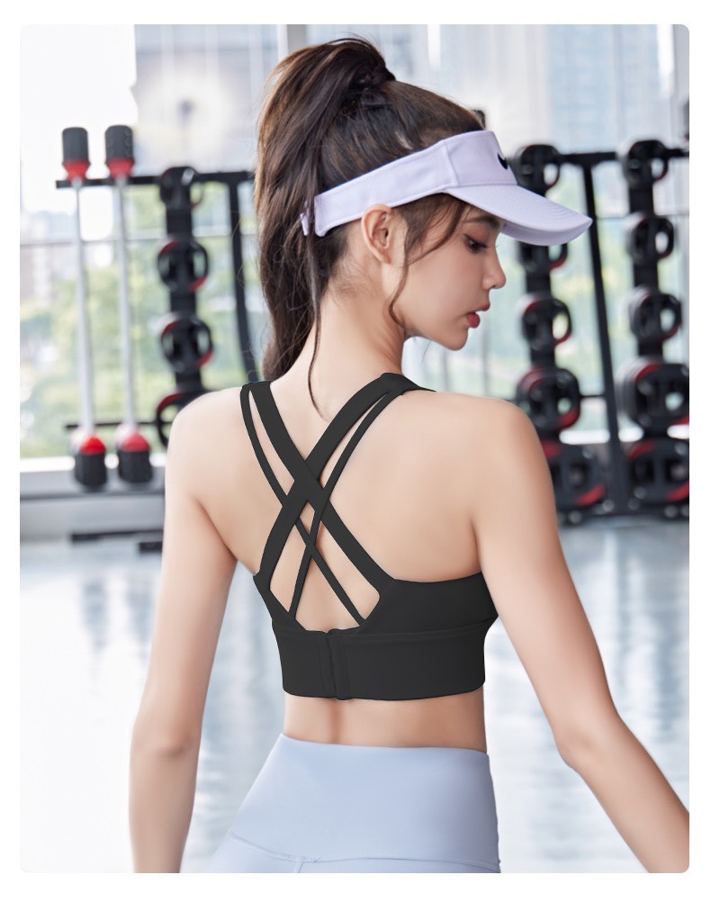 Áo bra tập gym yoga nữ có mút đệm, 4 nấc cài, ôm vòng 1 thoải mái vận động