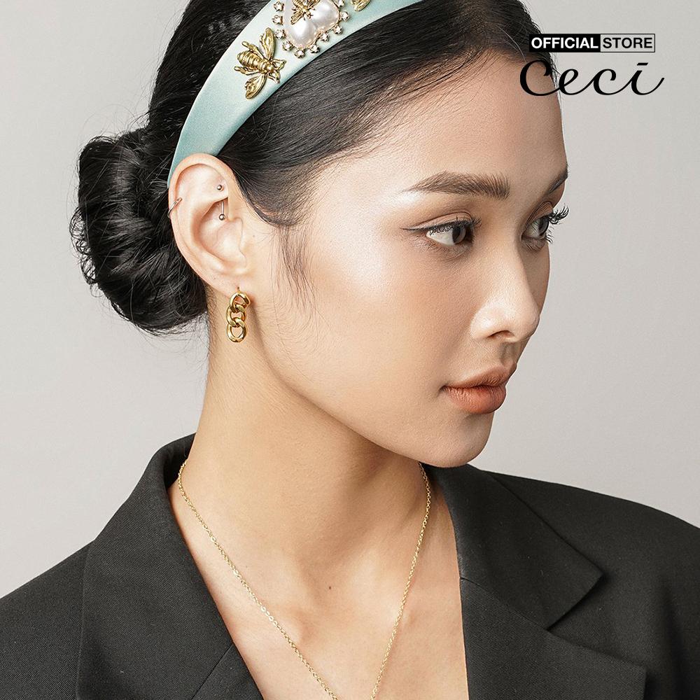 CECI - Khuyên tai nữ mắc xích dáng thả hiện đại CC1-02000136-27