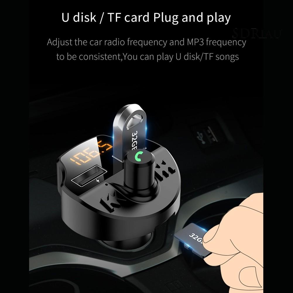 Củ Sạc Trên Xe Hơi Qcd_T66 Kết Nối Bluetooth Đa Năng Tiện Dụng