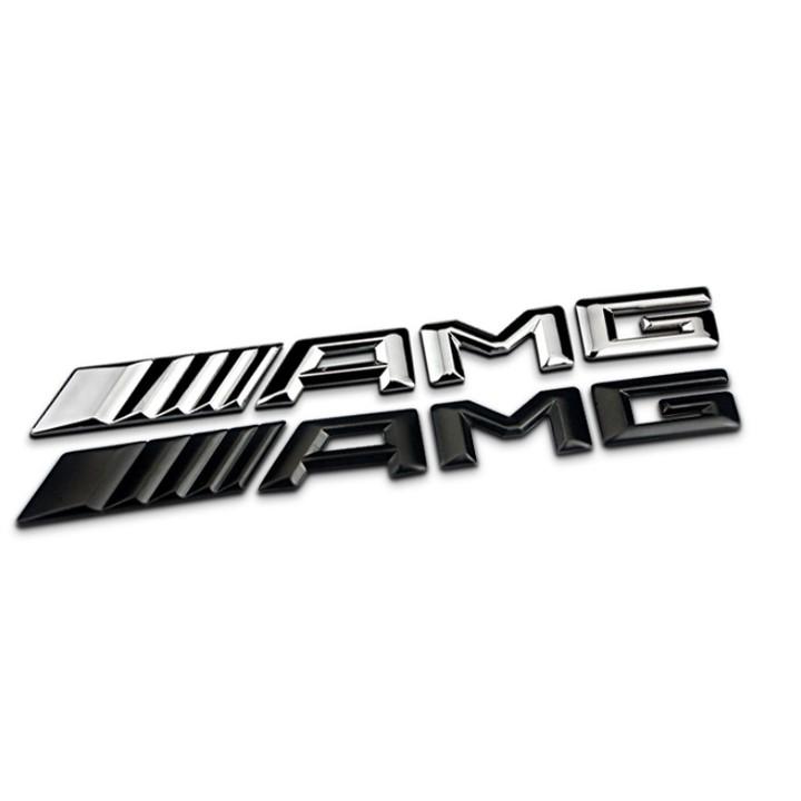 Decal 3D chữ nổi AMG dán xe đuôi ô tô - Kích thước:18.5*1.5cm, chất liệu nhựa ABS cao cấp
