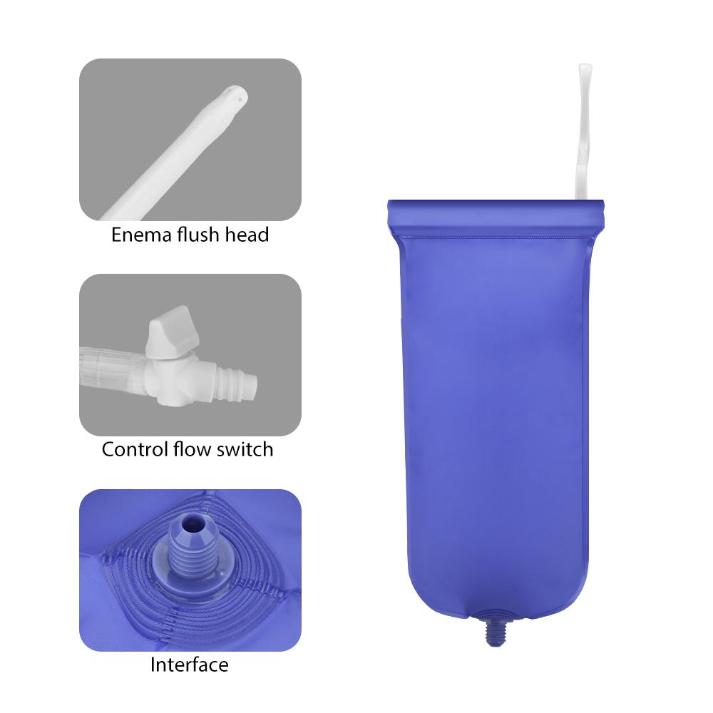 1.6/2L Có Thể Gập Lại Enema Túi Vòi Xịt Rửa Vệ Sinh Hậu Môn Tắm Nữ Tính Vagin VỆ SINH RỬA Giải Độc Hậu Môn Bụi Đại Tràng Khuyển Dạ Xoa
