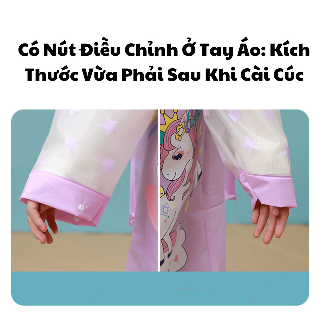 [HCM] Áo Mưa Bé Trai và Bé Gái Chất Vải Eva An Toàn Cho Da Bé Chất Dày Chống Thấm Nước Tốt - Mũ Vành Trong Suốt Rộng Rãi Có Thể Đeo Cặp Thoải Mái (Phù Hợp Cho Bé Từ 6 Đến 13 Tuổi