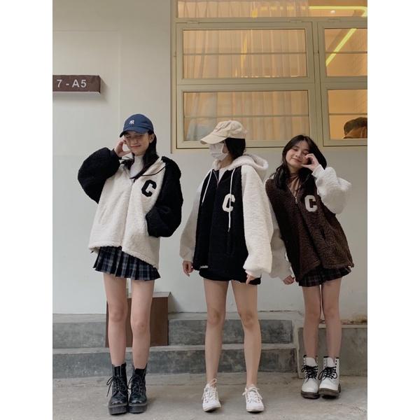 Áo khoác lông cừu chữ C JB167 LOLLIE STUDIO