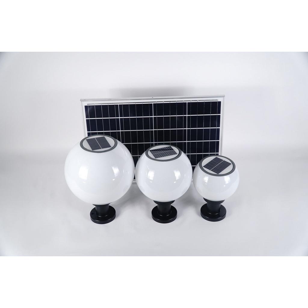 Đèn trụ cổng tròn trắng năng lượng mặt trời VINAPIN-MYTC2234 sáng suốt đêm - Nhiều công suất + chống nước siêu bền + điề