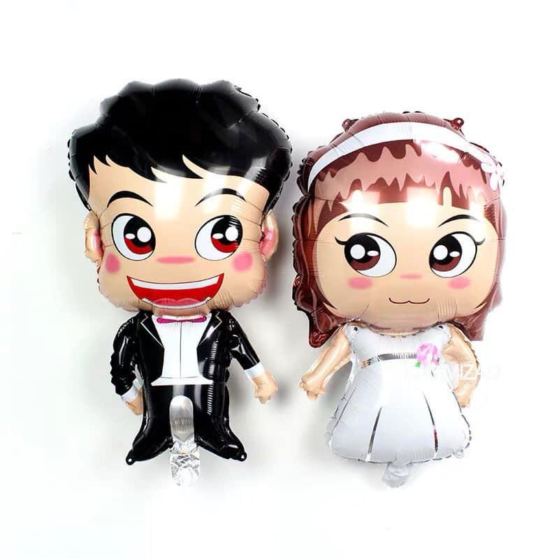 Bong Bóng Hình Cô Dâu Chú Rể Mẫu Mới