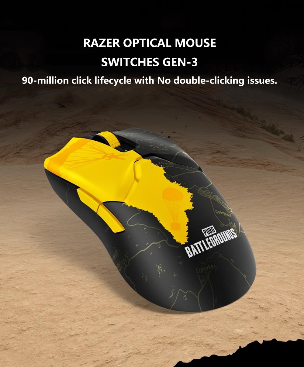 Chuột không dây Razer Viper V2 Pro-Wireless Gaming Mouse-PUBG: Battlegrounds Edition_Mới, hàng chính hãng