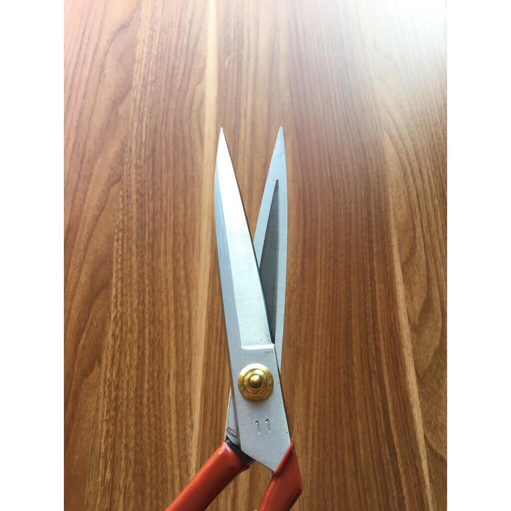 Kéo cắt vải Pin cán ĐỎ lưỡi trắng loại cao cấp size 11inch và 12 inch
