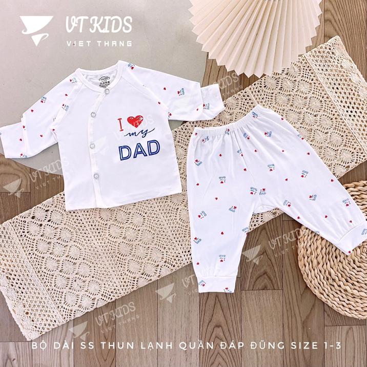 [3-9kg] Bộ Quần Áo Dài Tay Chất Thun Lạnh Mềm, Mát, Co Giãn Tôt Cho Bé (katydang) - HAPPY BEAR