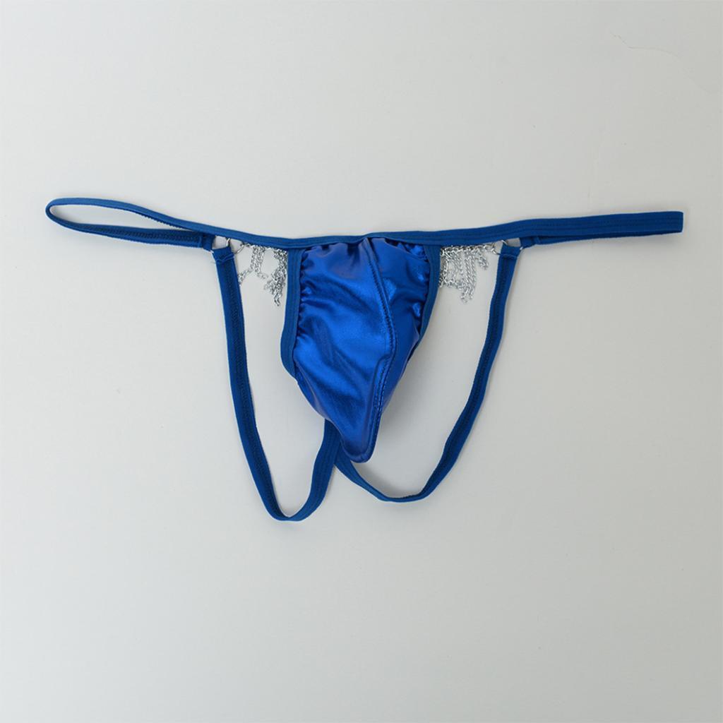 2-3pack Men Back Tassel Chain T-Back Underwear Low-rise Bikini G-String Thong