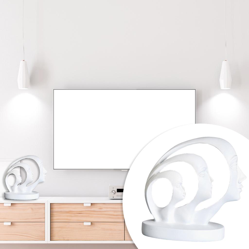 Modern Art Abstract Face Sculpture Figurine Home Resin Ornament