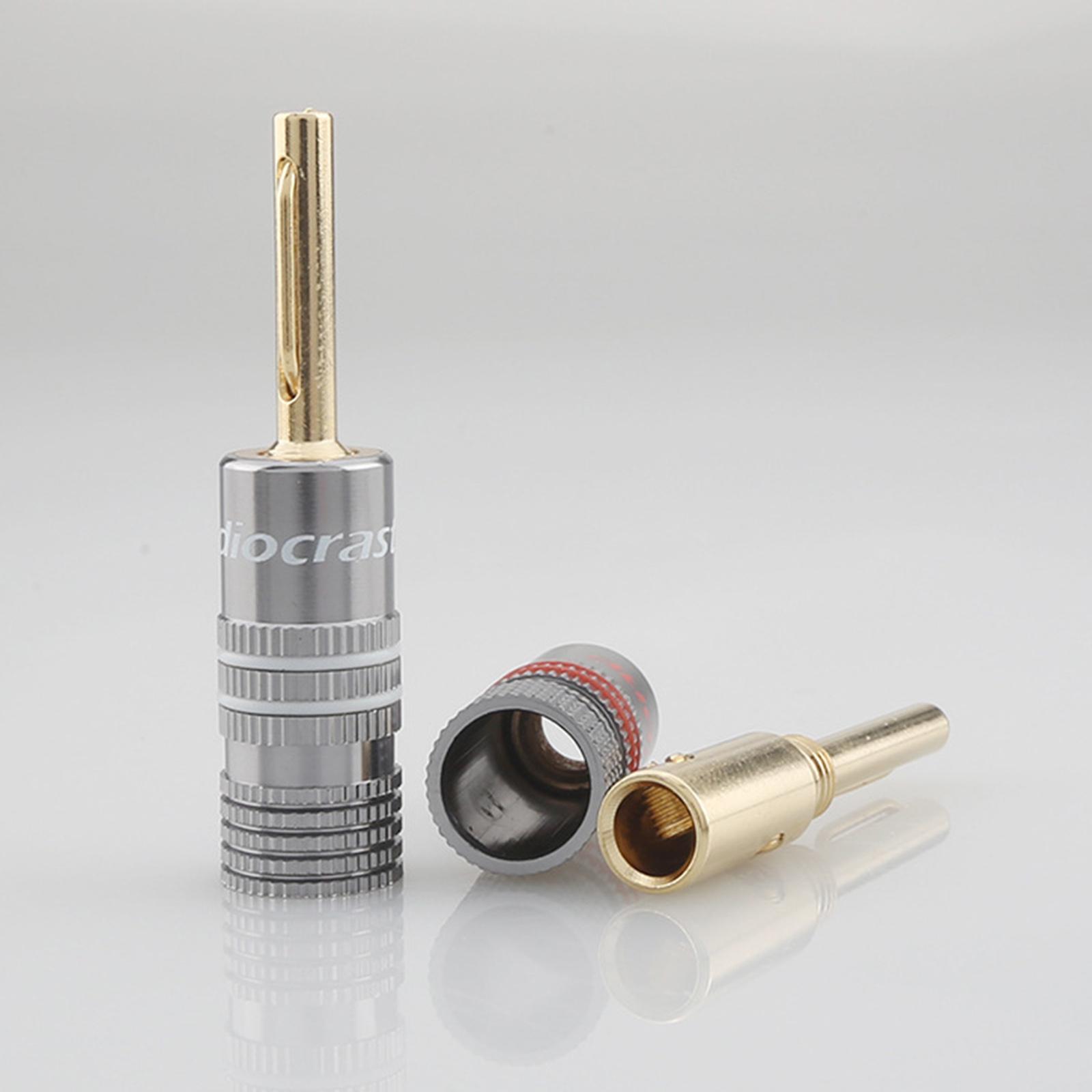 4mm Banana Plug Connector Speaker Cable Screw Type Terminal Connectors