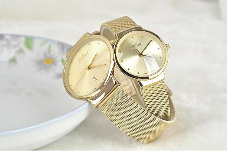 Đồng Hồ Cặp Nam Nữ Dây Kim Loại Julius JU1052 JA-426