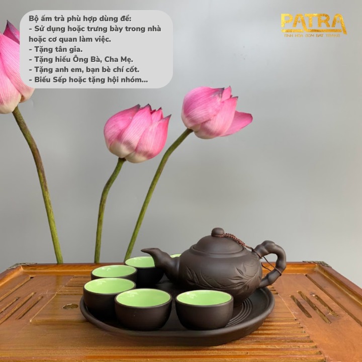 Bộ ấm chén uống trà cao cấp , bộ ấm trà Bát Tràng - các mẫu trường sa Patra