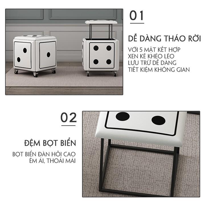 Ghế ngồi khối rubik 5 trong 1 mẫu siêu cấp sang trọng, 5 mặt kết hợp tiết kiệm không gian, đệm ghế bọt biển siêu siêu êm