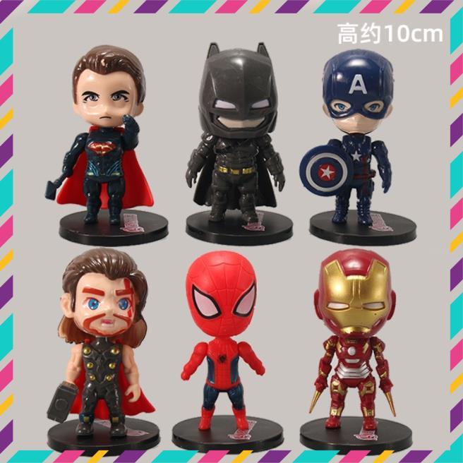Mô Hình Nhân Vật Avenger Siêu Anh Hùng Chibi,Iron Man,Super men,Spider Man