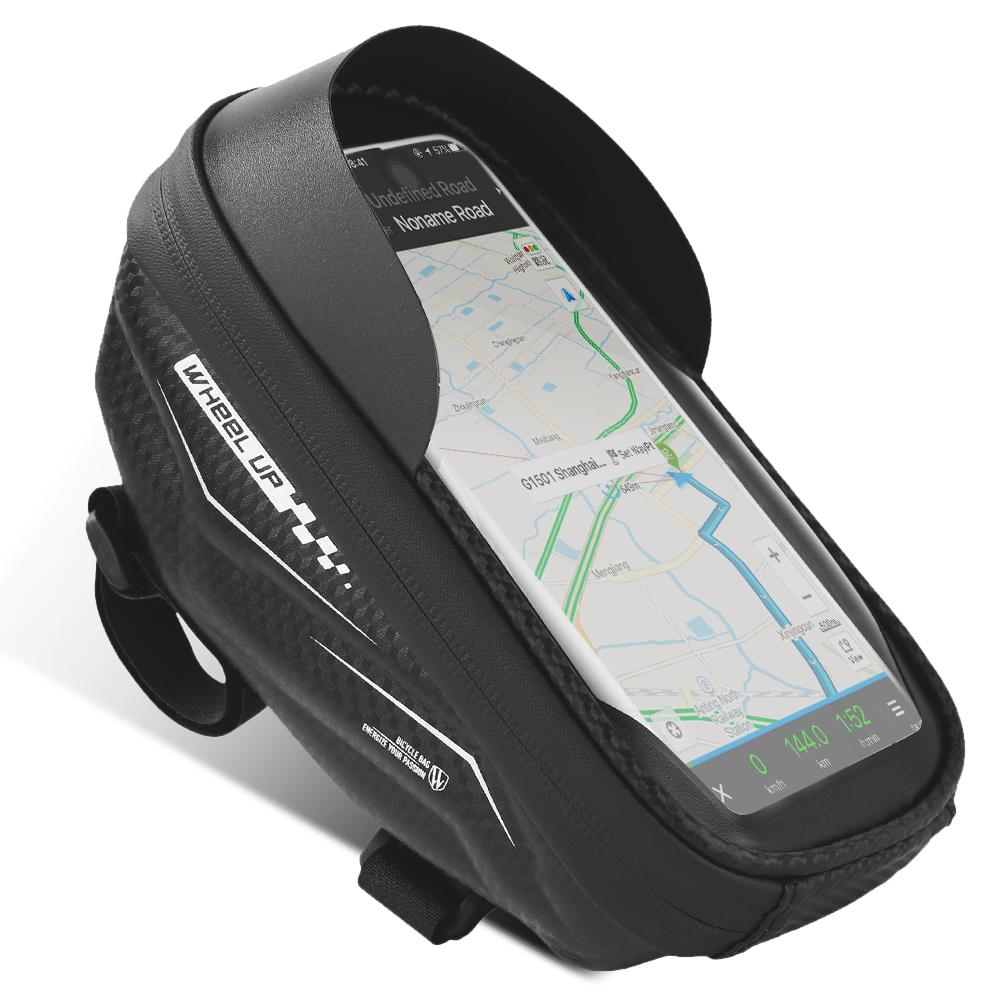 Túi tay lái trước khung xe đạp với màn hình cảm ứng