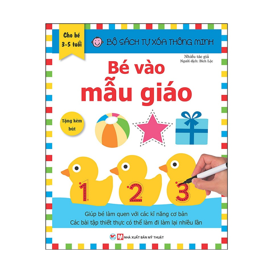 Combo Trọn Bộ 2 Cuốn: Bộ Sách Tự Xóa Thông Minh - Bé Vào Mẫu Giáo + Bé Tập Tô Nét - Tặng Bút Xóa