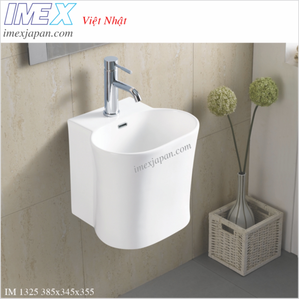 Chậu lavabo treo tường nguyên khối IMEX IM 1325